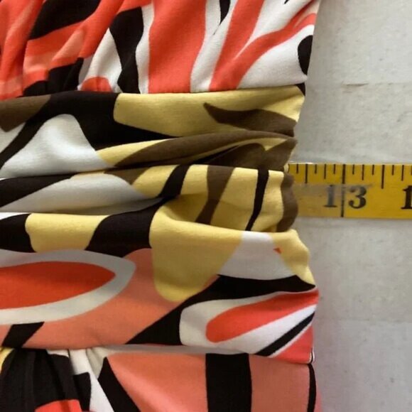 Bisou Bisou Dress Tropical Leaf Print Sleeveless Knee Length Size 10 - Picture 6 of 7